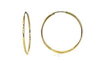 10K Yellow Gold 52mm Sleeper/Keeper/Hoop Earrings