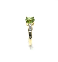 Peridot and Diamond Ring