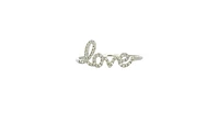 14K White Gold 0.09cttw Diamond Love Ring, size 6.5