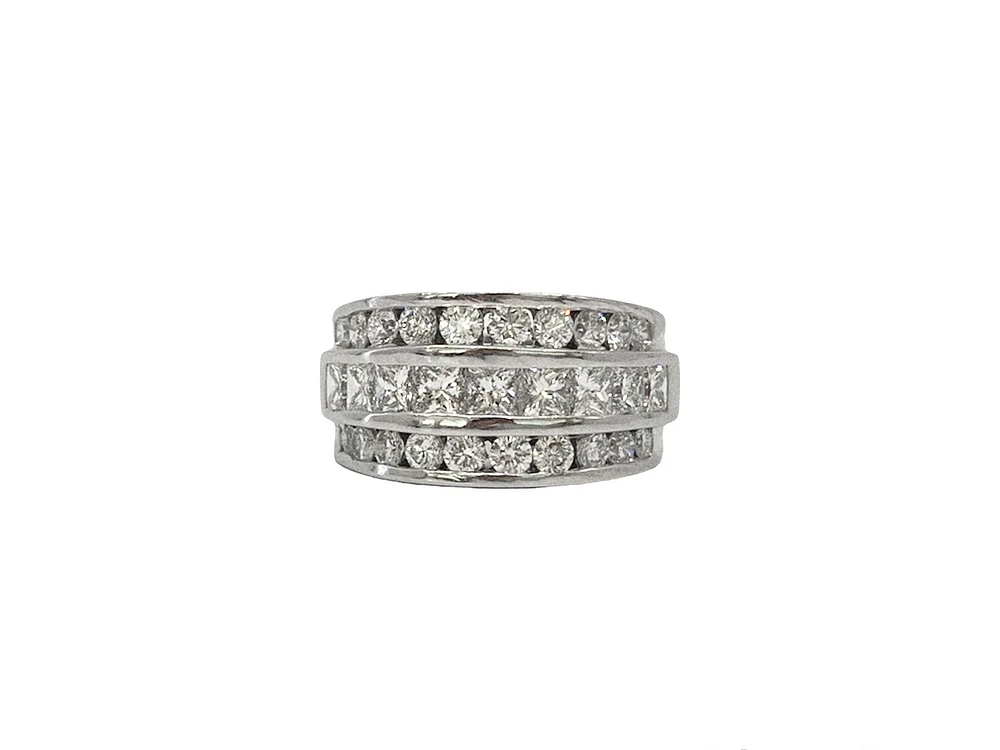 14K White Gold 2.20cttw Diamond Ring - Size 6.5