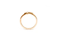 14K Rose Gold Cross 0.17cttw Diamond Ring, size 6.5
