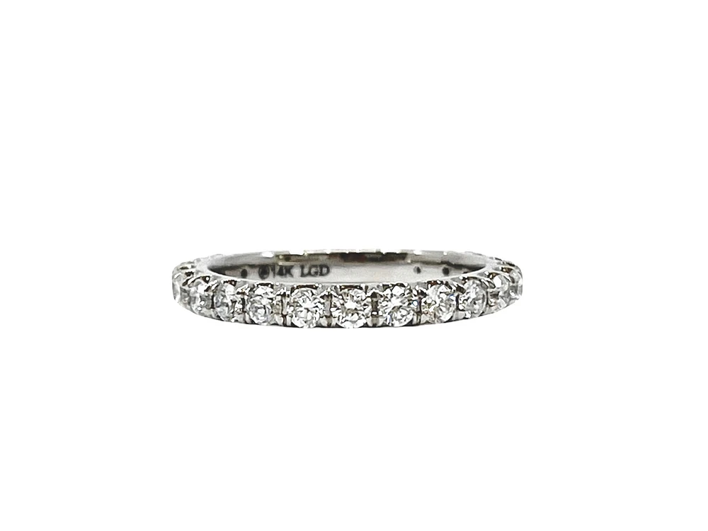 14K White Gold 1.00cttw Lab Grown Diamond Band
