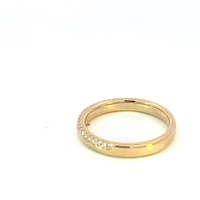 14K Yellow Gold 0.16cttw Diamond Ring - size 6.5