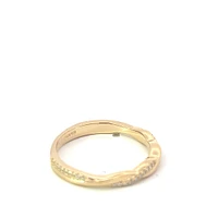 14K Yellow Gold 0.15cttw Diamond Ring - size 6.5