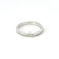 14K White Gold 0.15cttw Diamond Ring - size 6.5