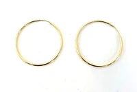 10K Yellow Gold 52mm Sleeper/Keeper/Hoop Earrings