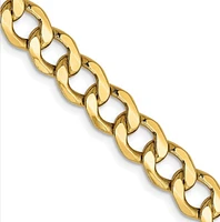 Semi-Solid Curb Link Chain - 3.35mm