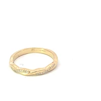 14K Yellow Gold 0.15cttw Diamond Ring - size 6.5