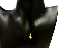 10K Yellow Gold Heart Shaped Angel Charm