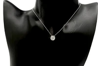 14K White Gold 1.00cttw Moissanite Pendant, 18"