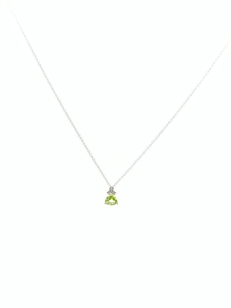 Peridot and Diamond Pendant