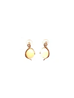Opal & Diamond Earrings