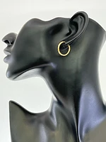 10K Yellow Gold 20mm Sleeper/Keeper/Hoop Earrings