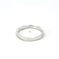 14K White Gold 0.15cttw Diamond Ring - size 6.5