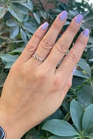 14K White Gold 0.09cttw Diamond Love Ring, size 6.5