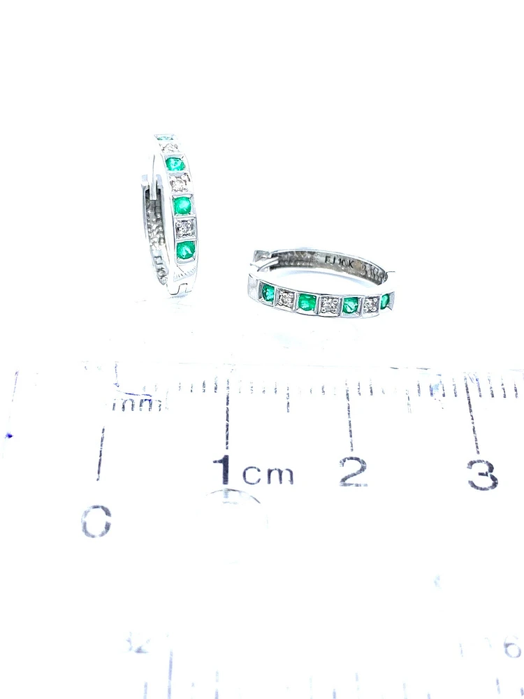 Emerald and Diamond Earrings