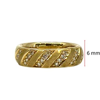 10K Yellow Gold 0.25cttw Diamond Ring, 6.5 - / 4.5
