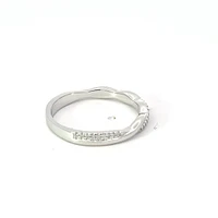 14K White Gold 0.15cttw Diamond Ring - size 6.5