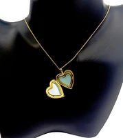 Gold Plated on 925 Sterling Silver Heart Shaped Locket with Filigree Design - 21mm x 20mm
