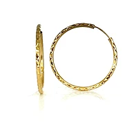 10K Yellow Gold 20mm Sleeper/Keeper/Hoop Earrings
