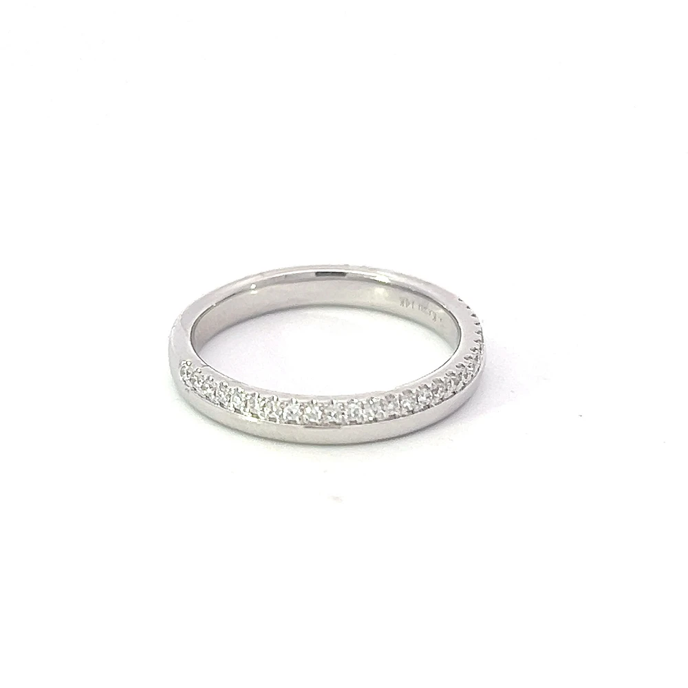 14K White Gold 0.16cttw Diamond Ring - size 6.5