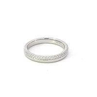 14K White Gold 0.16cttw Diamond Ring - size 6.5