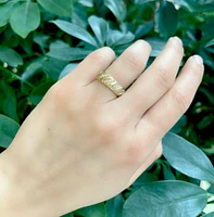 10K Yellow Gold 0.25cttw Diamond Ring, 6.5 - / 4.5