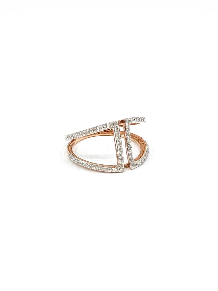 10K Rose Gold 0.40cttw Diamond Ring - /
