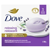 Dove Relaxing Beauty Bar for dry skin Lavender 106 g 3 count