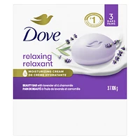 Dove Relaxing Beauty Bar for dry skin Lavender 106 g 3 count