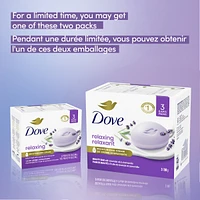 Dove Relaxing Beauty Bar for dry skin Lavender 106 g 3 count
