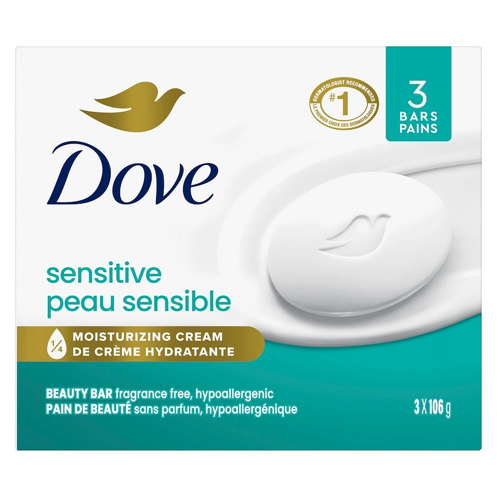 Dove Beauty Bar for sensitive skin care Sensitive Skin 106 g 3 count