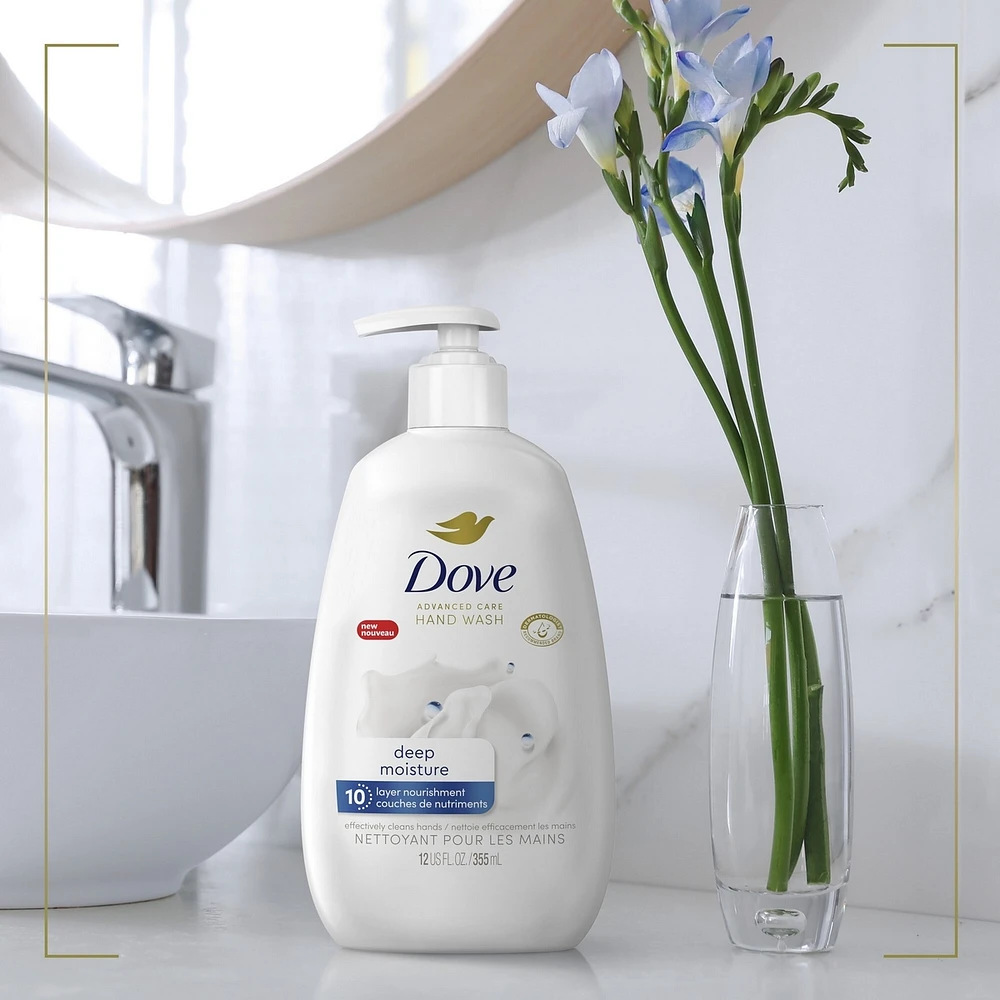 Advanced Care Deep Moisture Hand Wash for soft, smooth skin nourishes skin 10 layers deep