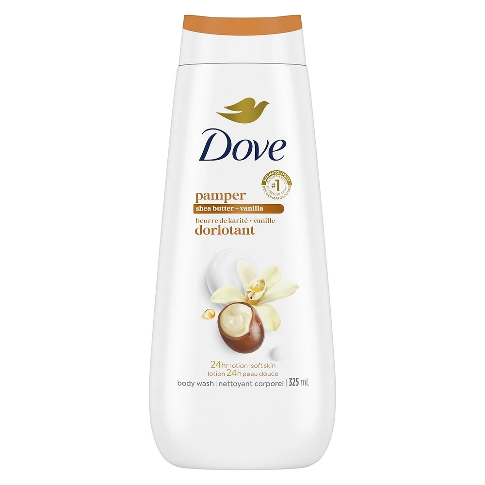 Pampering Body Wash for renewed, healthy-looking skin Shea Butter & Vanilla gentle body cleanser leaves skin soft
