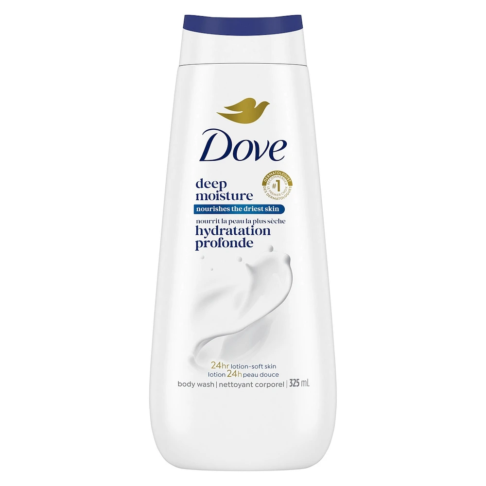 Deep Moisture Body Wash for nourishing the driest skin gentle body cleanser that deeply moisturizes the skin