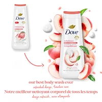 Body Wash for Renewed, Healthy-Looking Skin Rebalancing White Peach & Rice Milk Gentle Body Cleanser with 24hr Renewing MicroMoisture