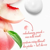 Body Wash for Renewed, Healthy-Looking Skin Rebalancing White Peach & Rice Milk Gentle Body Cleanser with 24hr Renewing MicroMoisture