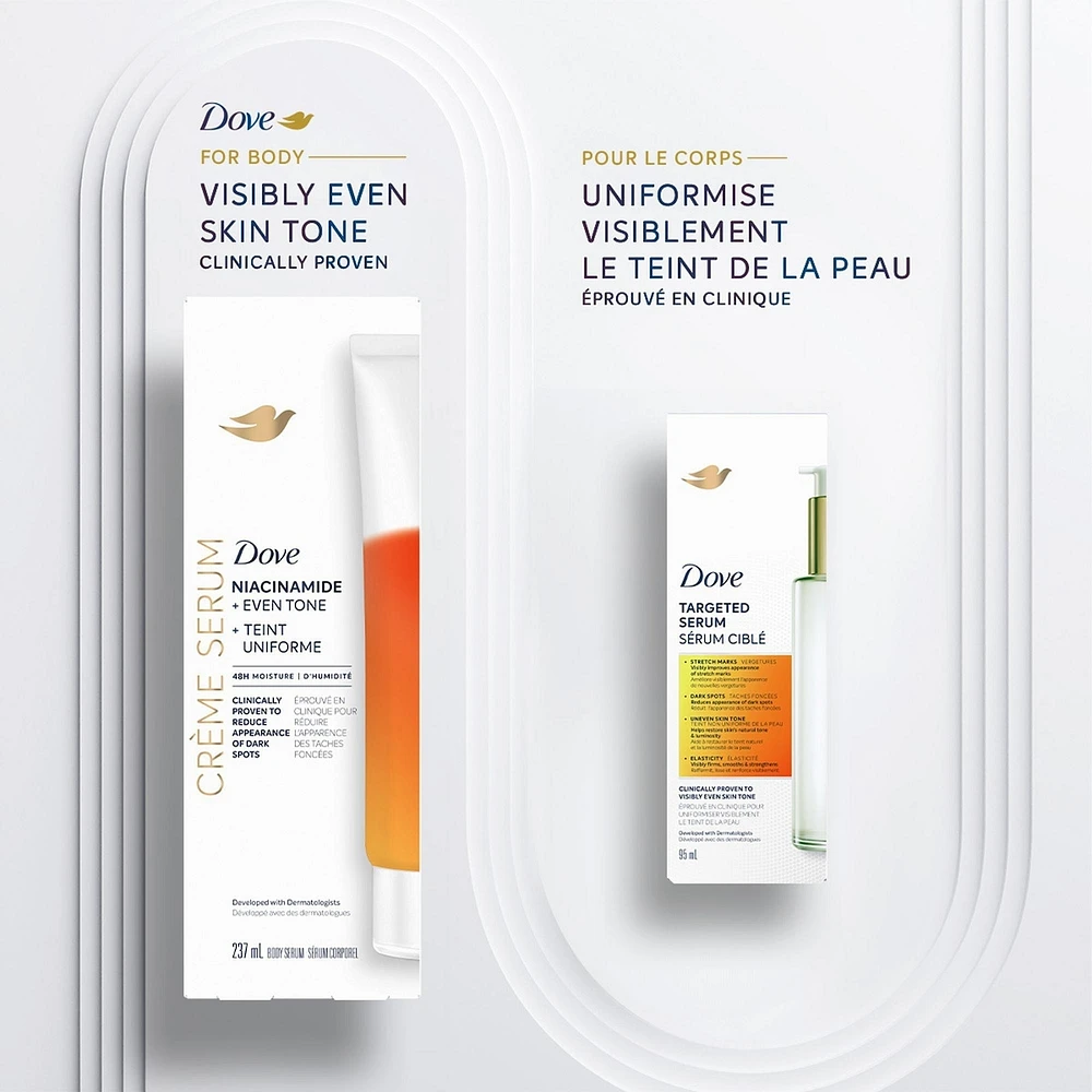 Dove Cream Body Serum Niacinamide + Even Tone for Dark Spots and Uneven To Pro-Retinol and Shea Butter 237mL