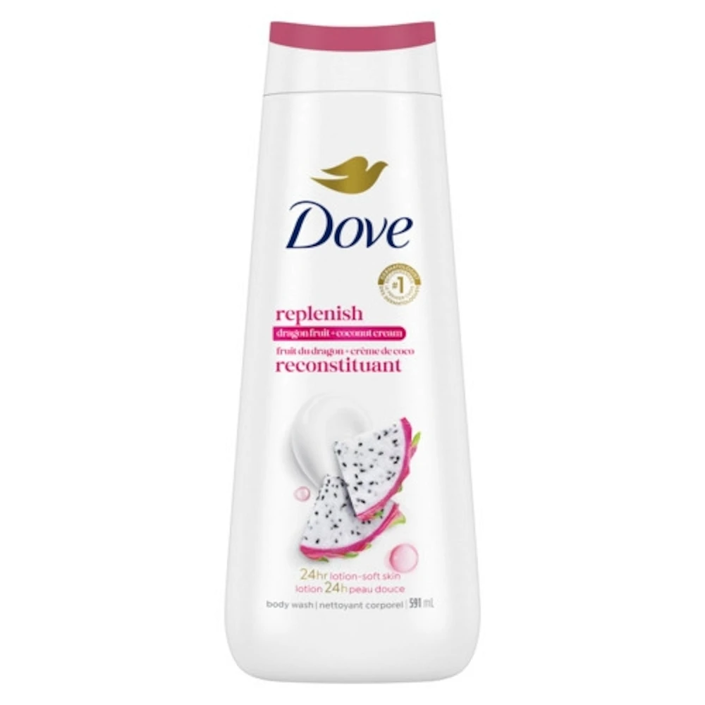 Dove Body Wash for Healthy Looking Skin, Replenishing Dragon Fruit & Coconut Cream, with 24hr Renewing MicroMoisture, 591 ml