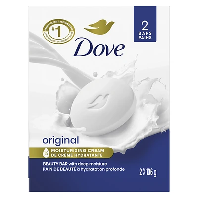 Pain de beauté pour une peau saine Dove Blanc 106 g Lot de 2