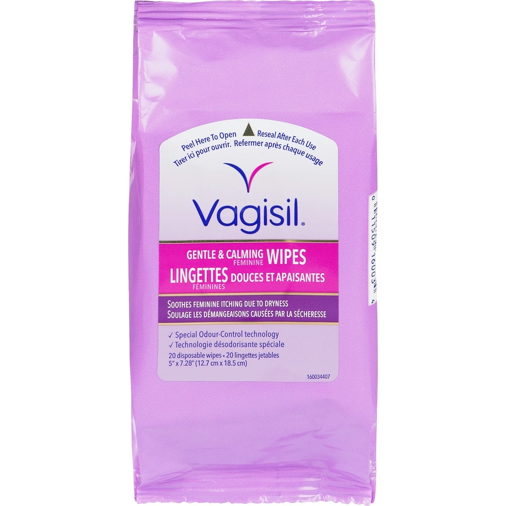 Vagisil® Gentle & Calming Feminine Wipes (Pouch)