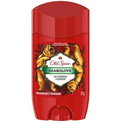 Antisudorifique et désodorisant invisible en bâton pour hommes, collection Sauvage, Bearglove, 73 g