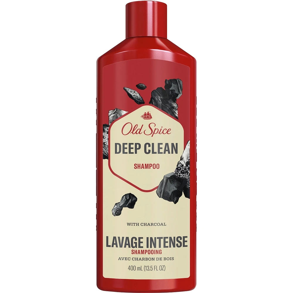 Deep Clean Shampoo for Men with Choal, Fresh and Clean Scent, Removes Built Up Dirt and Oil