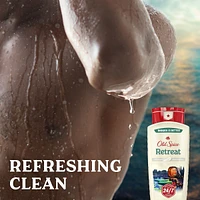 Men's Body Wash for Men, Retreat Scent, 24/7 Shower Fresh, Exfoliation + Moisturization