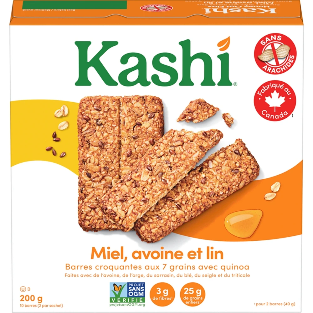 Crunchy 7 Grain With Quinoa Bars Honey Oat Flax