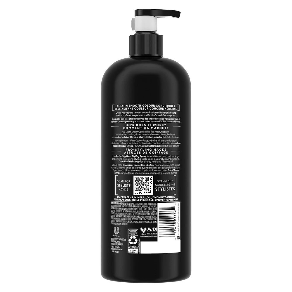 Keratin Smooth Colour Conditioner for coloured hair Anti-Fade formulated with Pro Style Technology