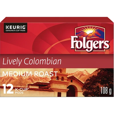 Lively Colombian K-Cup Coffee Pods 12 Count