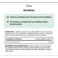 Zinc,15 mg, 60 Gummies