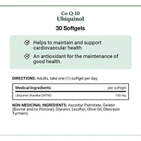Ubiquinol, Co Q-10, 100 mg, Softgels