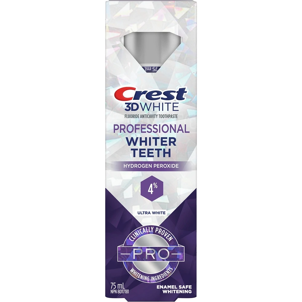 Dentifrice Crest 3D White Professionnel Ultrablanc, 75 mL